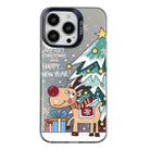 For iPhone 15 Pro Max Christmas Series PC Full Coverage Pattern Phone Case(CK042 Black) - 1