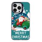 For iPhone 15 Pro Max Christmas Series PC Full Coverage Pattern Phone Case(CK047 Black) - 1