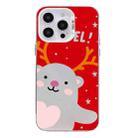 For iPhone 15 Pro Max Christmas Series PC Full Coverage Pattern Phone Case(CW035 White) - 1