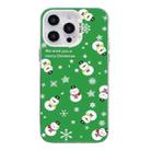 For iPhone 15 Pro Max Christmas Series PC Full Coverage Pattern Phone Case(CW038 White) - 1