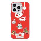 For iPhone 15 Pro Max Christmas Series PC Full Coverage Pattern Phone Case(CW039 White) - 1
