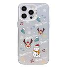 For iPhone 15 Pro Max Christmas Series PC Full Coverage Pattern Phone Case(CW041 White) - 1