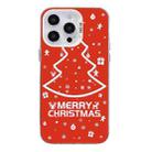 For iPhone 15 Pro Christmas Series PC Full Coverage Pattern Phone Case(CW046 White) - 1