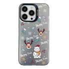 For iPhone 15 Pro Christmas Series PC Full Coverage Pattern Phone Case(CK041 Black) - 1