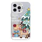 For iPhone 15 Pro Christmas Series PC Full Coverage Pattern Phone Case(CW042 White) - 1