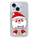 For iPhone 15 Plus Christmas Series PC Full Coverage Pattern Phone Case(CW043 White) - 1