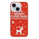 For iPhone 15 Plus Christmas Series PC Full Coverage Pattern Phone Case(CW045 White) - 1