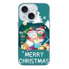 For iPhone 15 Plus Christmas Series PC Full Coverage Pattern Phone Case(CW048 White) - 1