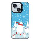 For iPhone 15 Plus Christmas Series PC Full Coverage Pattern Phone Case(CK037 Black) - 1