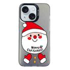 For iPhone 15 Plus Christmas Series PC Full Coverage Pattern Phone Case(CK043 Black) - 1