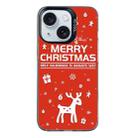 For iPhone 15 Plus Christmas Series PC Full Coverage Pattern Phone Case(CK045 Black) - 1