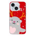 For iPhone 15 Plus Christmas Series PC Full Coverage Pattern Phone Case(CW035 White) - 1