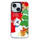 For iPhone 15 Christmas Series PC Full Coverage Pattern Phone Case(CK033 Black) - 1