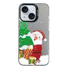 For iPhone 15 Christmas Series PC Full Coverage Pattern Phone Case(CK034 Black) - 1