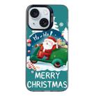 For iPhone 15 Christmas Series PC Full Coverage Pattern Phone Case(CK047 Black) - 1