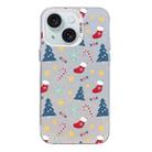 For iPhone 15 Christmas Series PC Full Coverage Pattern Phone Case(CW036 White) - 1