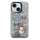 For iPhone 14 Plus Christmas Series PC Full Coverage Pattern Phone Case(CK041 Black) - 1