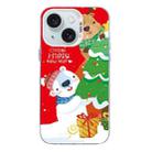 For iPhone 14 Plus Christmas Series PC Full Coverage Pattern Phone Case(CW033 White) - 1