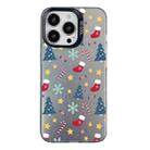 For iPhone 14 Pro Max Christmas Series PC Full Coverage Pattern Phone Case(CK036 Black) - 1