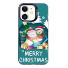 For iPhone 12 Christmas Series PC Full Coverage Pattern Phone Case(CK048 Black) - 1