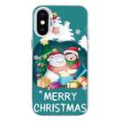 For iPhone X / XS Christmas Series PC Full Coverage Pattern Phone Case(CW048 White) - 1