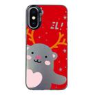 For iPhone X / XS Christmas Series PC Full Coverage Pattern Phone Case(CK035 Black) - 1