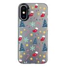 For iPhone X / XS Christmas Series PC Full Coverage Pattern Phone Case(CK036 Black) - 1