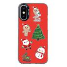 For iPhone X / XS Christmas Series PC Full Coverage Pattern Phone Case(CK040 Black) - 1