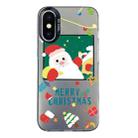 For iPhone X / XS Christmas Series PC Full Coverage Pattern Phone Case(CK044 Black) - 1