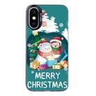 For iPhone X / XS Christmas Series PC Full Coverage Pattern Phone Case(CK048 Black) - 1