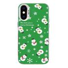 For iPhone X / XS Christmas Series PC Full Coverage Pattern Phone Case(CW038 White) - 1