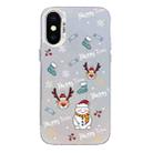 For iPhone X / XS Christmas Series PC Full Coverage Pattern Phone Case(CW041 White) - 1