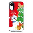 For iPhone XR Christmas Series PC Full Coverage Pattern Phone Case(CK033 Black) - 1