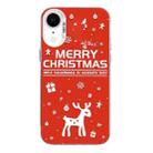 For iPhone XR Christmas Series PC Full Coverage Pattern Phone Case(CW045 White) - 1