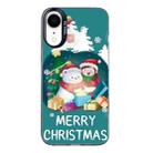 For iPhone XR Christmas Series PC Full Coverage Pattern Phone Case(CK048 Black) - 1