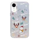 For iPhone XR Christmas Series PC Full Coverage Pattern Phone Case(CW041 White) - 1