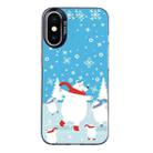 For iPhone XS Max Christmas Series PC Full Coverage Pattern Phone Case(CK037 Black) - 1