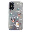 For iPhone XS Max Christmas Series PC Full Coverage Pattern Phone Case(CK041 Black) - 1