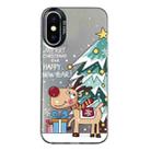 For iPhone XS Max Christmas Series PC Full Coverage Pattern Phone Case(CK042 Black) - 1