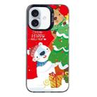 For iPhone 16 Plus Christmas Series PC Full Coverage Pattern Phone Case(CK033 Black) - 1