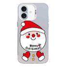 For iPhone 16 Plus Christmas Series PC Full Coverage Pattern Phone Case(CW043 White) - 1