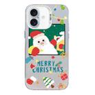 For iPhone 16 Plus Christmas Series PC Full Coverage Pattern Phone Case(CW044 White) - 1