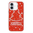 For iPhone 16 Plus Christmas Series PC Full Coverage Pattern Phone Case(CW046 White) - 1