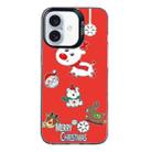 For iPhone 16 Plus Christmas Series PC Full Coverage Pattern Phone Case(CK039 Black) - 1