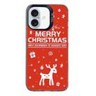 For iPhone 16 Plus Christmas Series PC Full Coverage Pattern Phone Case(CK045 Black) - 1