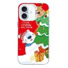 For iPhone 16 Plus Christmas Series PC Full Coverage Pattern Phone Case(CW033 White) - 1