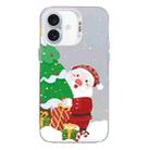 For iPhone 16 Plus Christmas Series PC Full Coverage Pattern Phone Case(CW034 White) - 1