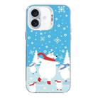 For iPhone 16 Plus Christmas Series PC Full Coverage Pattern Phone Case(CW037 White) - 1