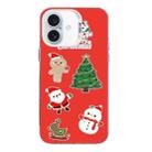 For iPhone 16 Plus Christmas Series PC Full Coverage Pattern Phone Case(CW040 White) - 1