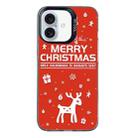 For iPhone 16 Christmas Series PC Full Coverage Pattern Phone Case(CK045 Black) - 1